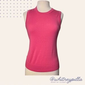 J.Crew Pink Sleeveless Knit Sweater Tank Top Women’s Size Small